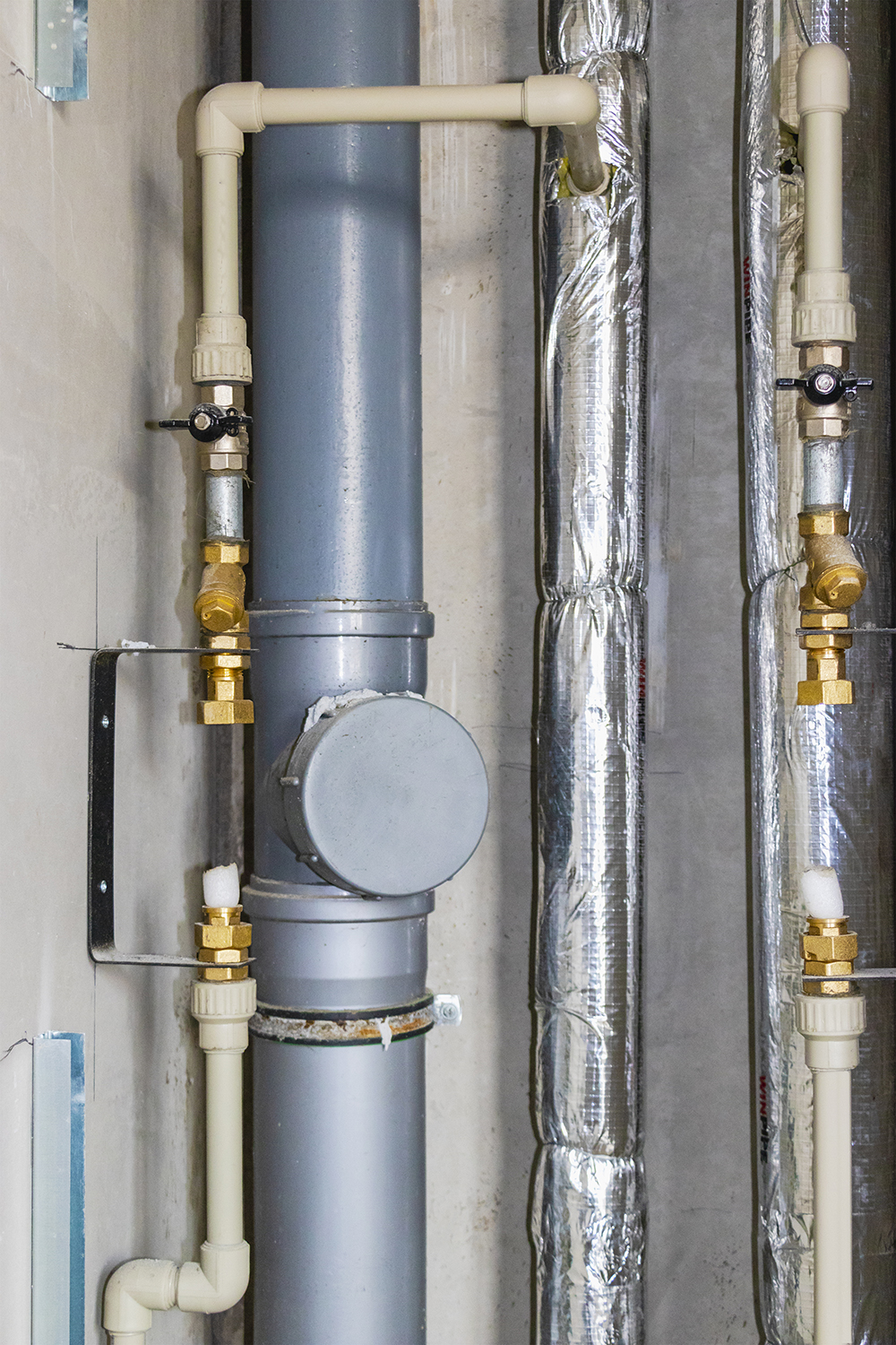 water supply and sewerage installation in a residential building